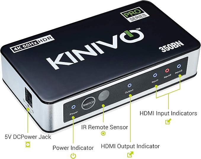 Kinivo HDMI Switch 3 in 1 Out 4K 60Hz - Image 8