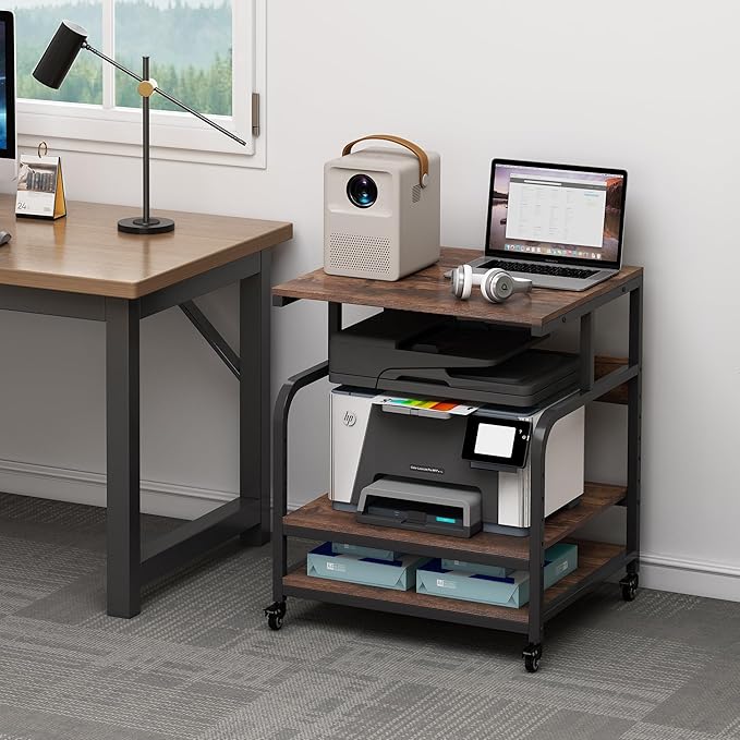 Fannova 23.6" Deep Extra Large Printer Stand, 3 Tier Printer Table - Image 6