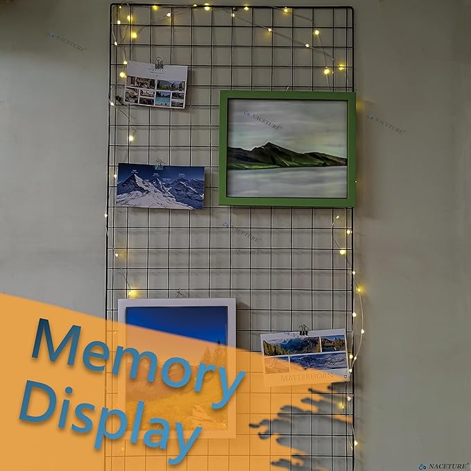NACETURE Grid Wall Panels- 4 Pcs 2x4 ft Black Grid Wall Panel Display - Image 7