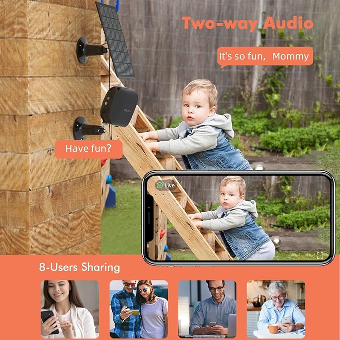 Dzees Upgrade Solar Camera Security Outdoor Wireless, Wireless Outdoor Security - Image 7