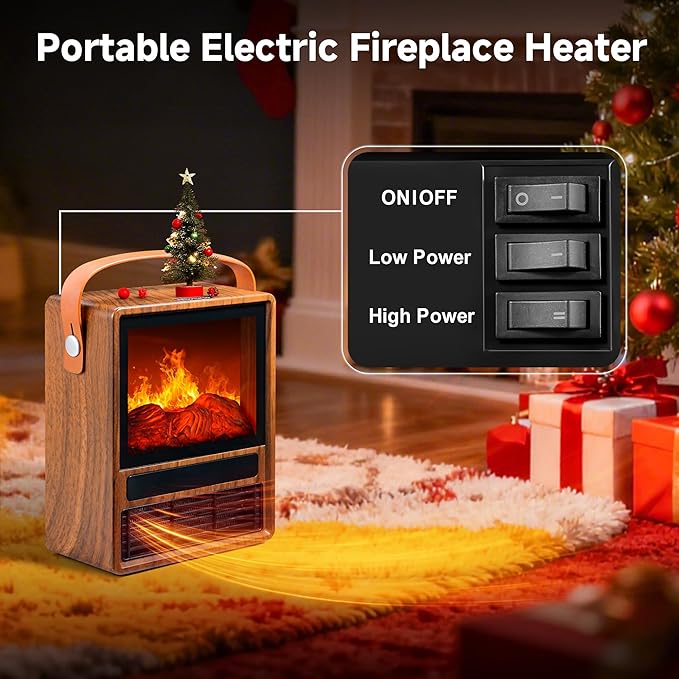 FLAME&SHADE Portable Electric Fireplace Heater - Image 8