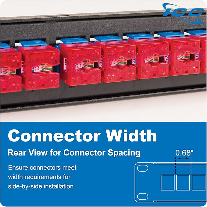 ICC 24 Port Blank Keystone 1U Patch Panel - Image 6