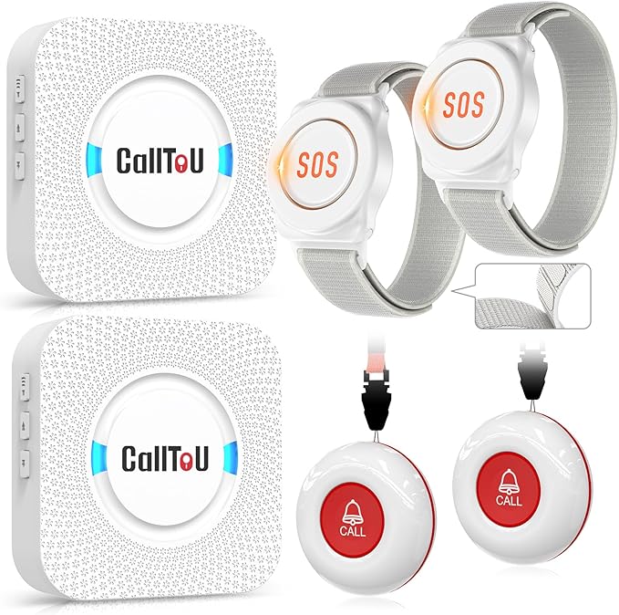 CallToU Caregiver Pager Wireless Call Button Nurse Alert System 500+ Feet by CallToU