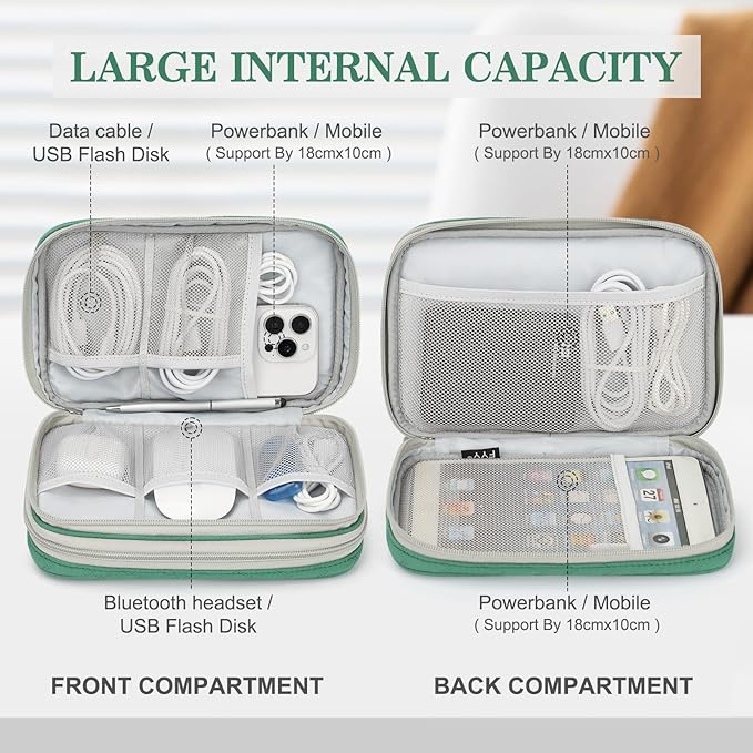 FYY Electronic Organizer, Large Travel Cable Organizer Bag Pouch Electronic - Image 3
