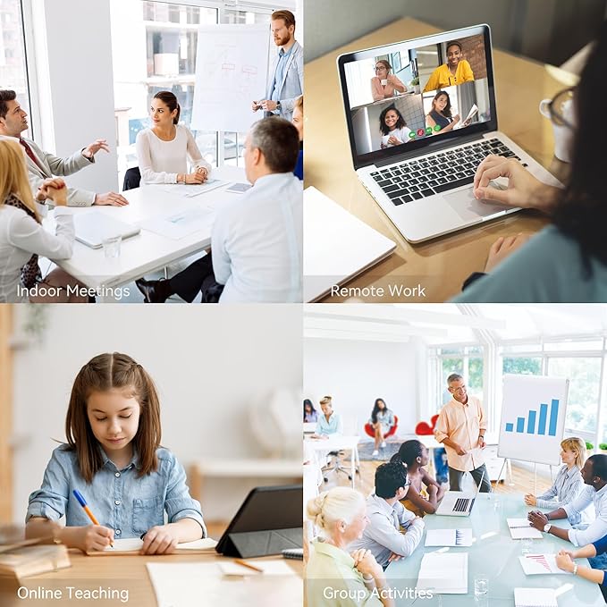 TONGVEO 4K Conference Room Camera System, AI Auto-Tracking PTZ Camera 5X - Image 8