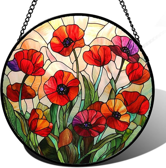 CRISGIF Stained Glass Window Hanging by Follow
