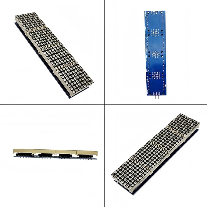 Yuuhseel 2PCS MAX7219 32x8 Dot Matrix LED Display Module 4 in 1 Common Cathode - Image 4