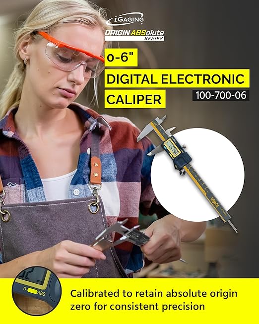 iGAGING Absolute Origin 0-6" Digital Caliper, IP54 Stainless Steel, SPC/USB - Image 4