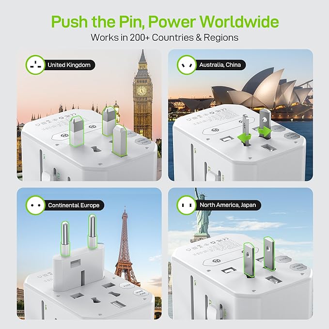 EPICKA Pulse 45W European Travel Plug Adapter, Universal Power Adapter - Image 3