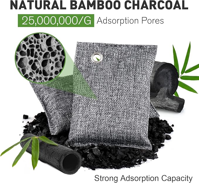 TUXIYA 20Pack Activated Charcoal Odor Absorber, Odor Eliminator - Image 2