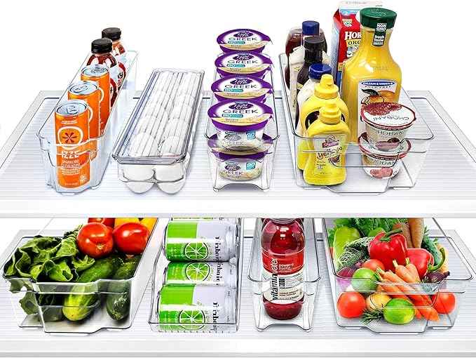 Sorbus Fridge Organizer Bins – Set of 8 Refrigerator Organizers and Storage by Sorbus