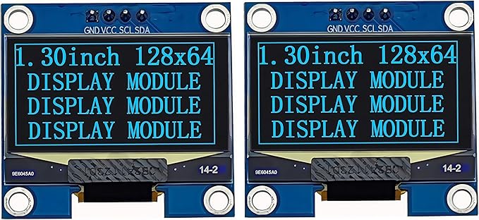 Haldzemo 1.3 inch OLED Display Module I2C IIC 128x64 LCD Screen S H1106 12864 by Haldzemo