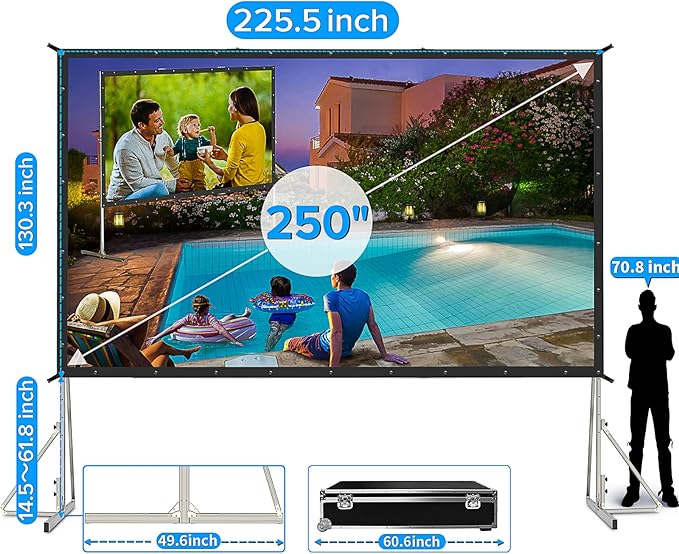 JWSIT 250 inch Projector Screen - Image 2