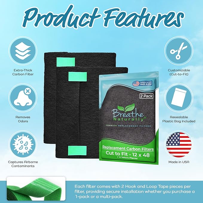 Breathe Naturally Universal Cut To Fit Carbon Activated Air Filter - Image 4