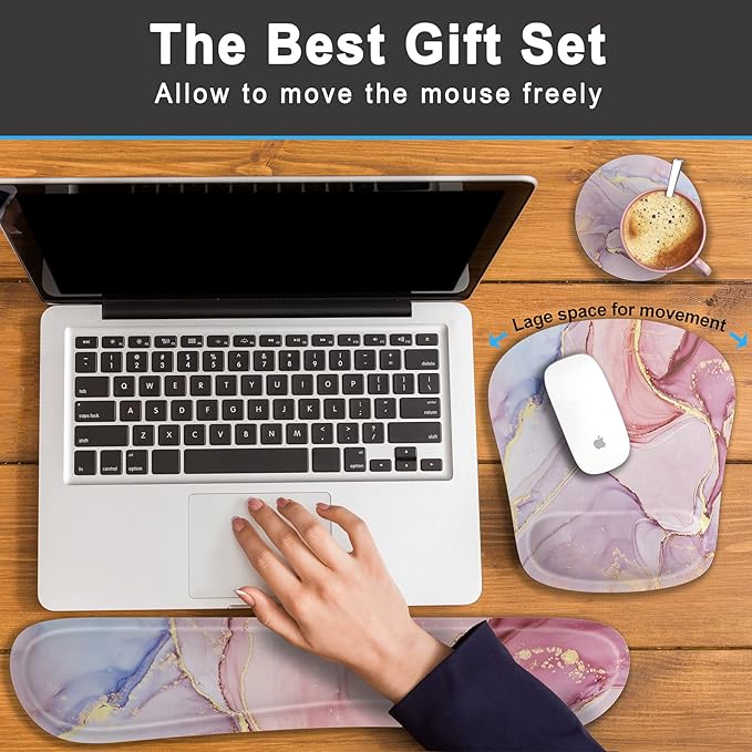 Keyboard Wrist Rest Memory Foam Ergonomic Mouse Pad - Image 5