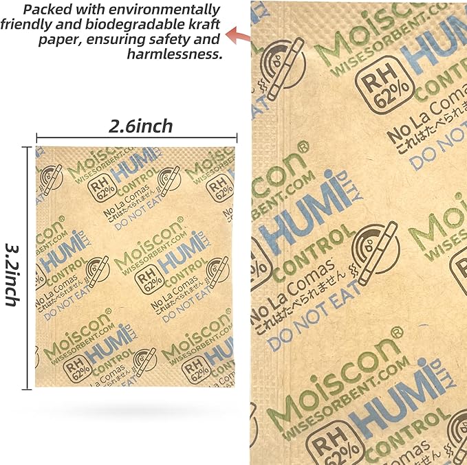 Wisesorb 960 Pack 62% Size 8 Two-Way Humidity Control Packs, 8 Gram - Image 3