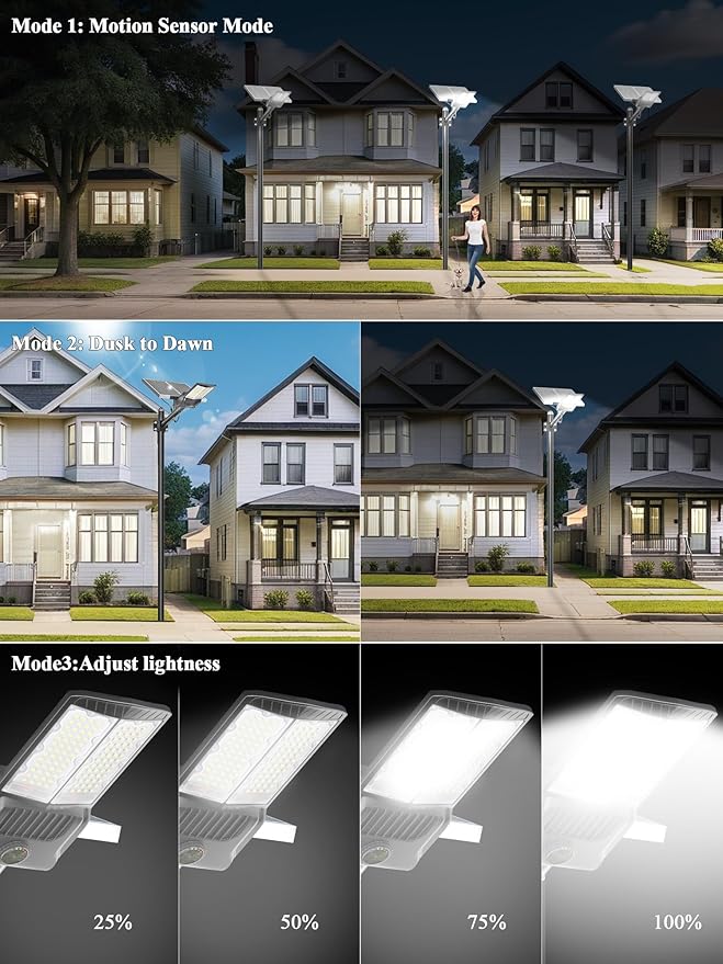 Ofuray OL-11000W Solar Street Lights Outdoor, Parking Lot Lights Commercial - Image 5