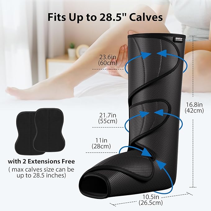 CINCOM Leg Massager for Circulation and Pain Relief, Air Compression Calf Foot - Image 4
