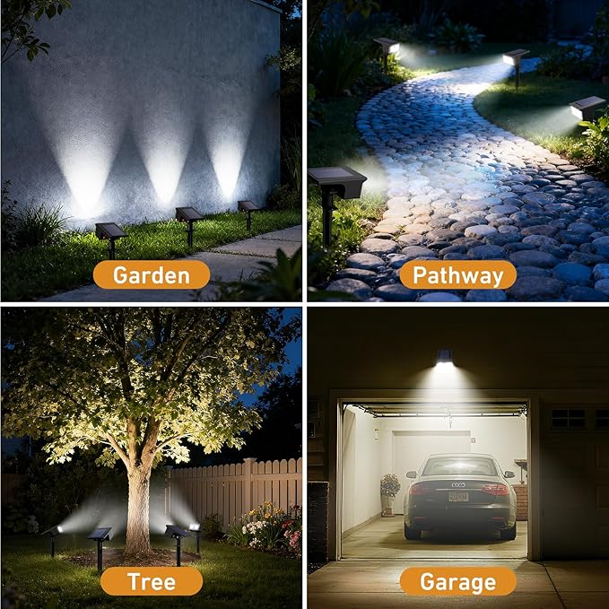 btfarm Solar Spot Lights Outdoor Waterproof, 8 Pack/3 Modes Motion Sensor Lights - Image 7