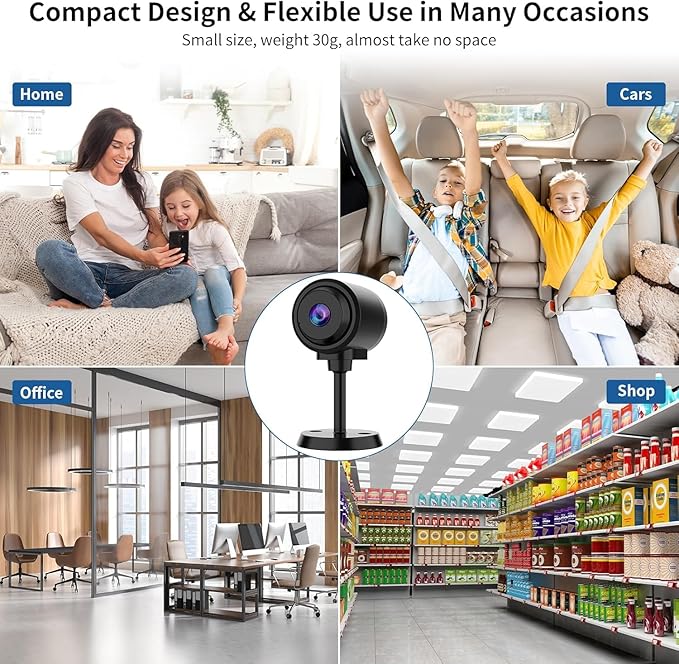 VSTARCAM Tiny Camera for Home Security 1Pcs, 2.4GHz WiFi Portable Battery - Image 2