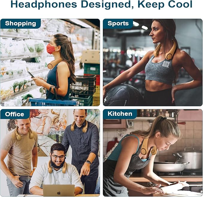 CIVPOWER Neck Fan: Portable Personal Neck Cooling Rechargeable Bladeless Fan - Image 7
