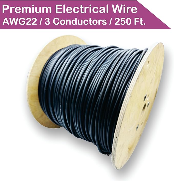 NATIONAL Wire & Cable – 22 AWG 3-Conductor Premium Copper Wire, 250 ft - Image 2