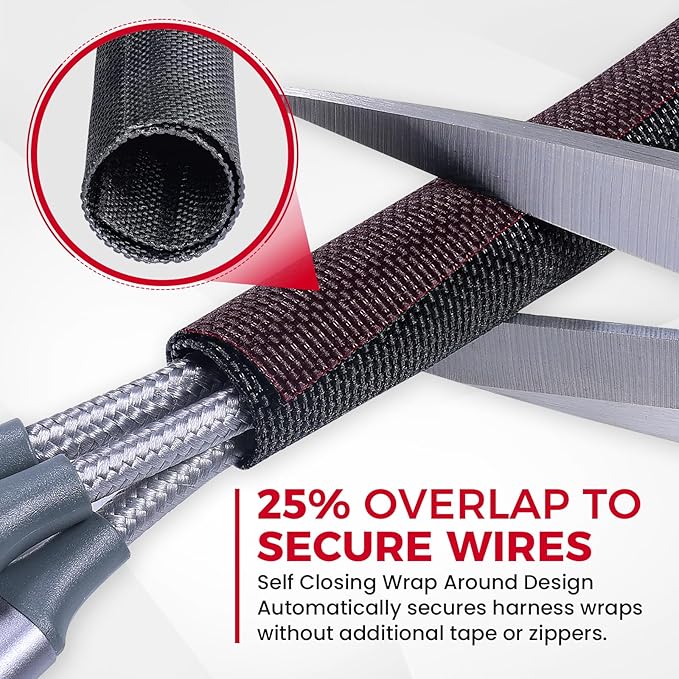 Sonoreboom Split-Sleeves Black Wire Loom Tubing - Image 4