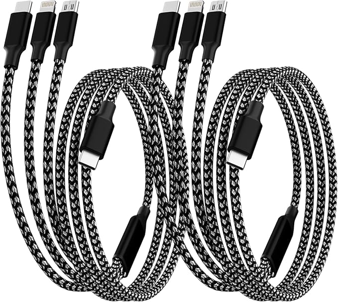 IDISON USB C Multi Charging Cable, 3 in 1 Charging Cable Nylon Braided USB-C by IDISON
