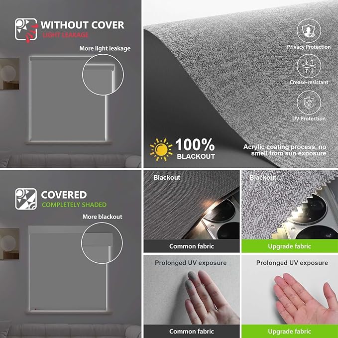 ZSTARR Motorized Smart Blind for Window, Automatic Blackout Roller Shade - Image 5