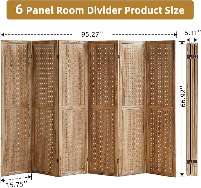 Asnefeli Pegboard Display Room Divider - Image 6