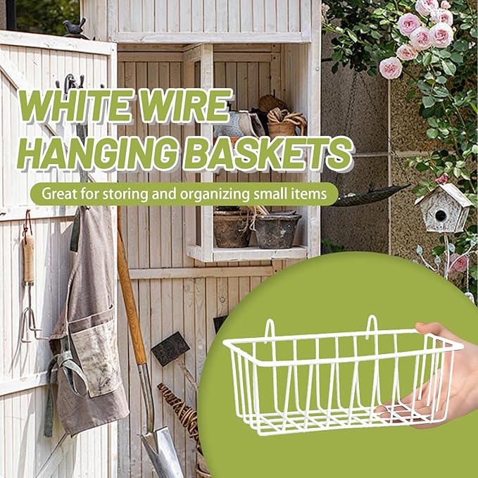 3PCS Wire Baskets, Metal Wire Storage Basket, Wall Hanging Bin and Display - Image 7