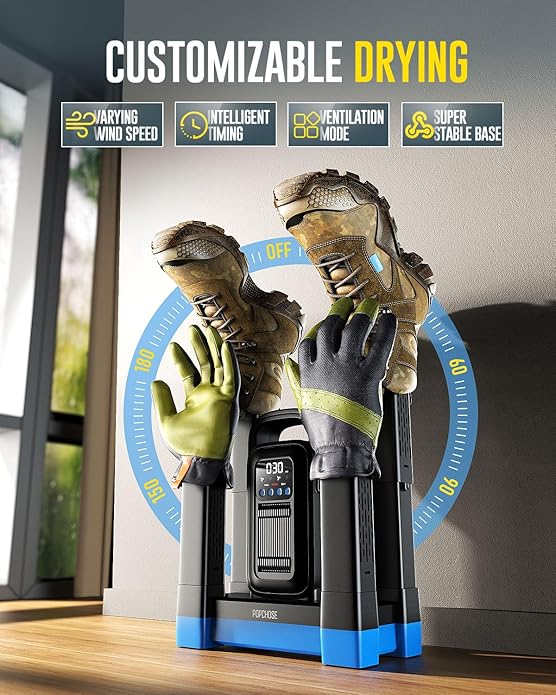 POPCHOSE Heavy-Duty Boot Dryer, Upgraded Shoe Dryer Helps Reduce Odor, Glove & - Image 5