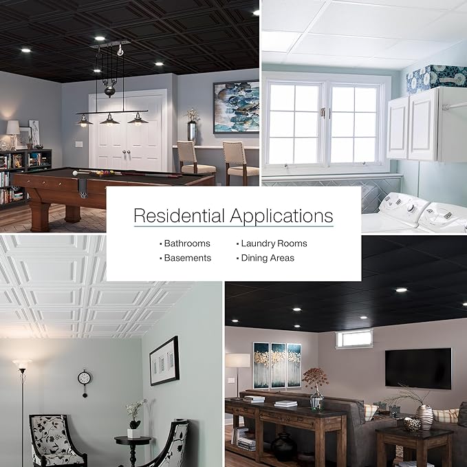 Genesis 2ft x 4ft Stucco Pro Black Ceiling Tiles - Image 3