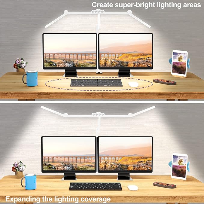 Micomlan Led Desk Lamp for Home Office, 24W Bright Rotatable Led Table Light - Image 2