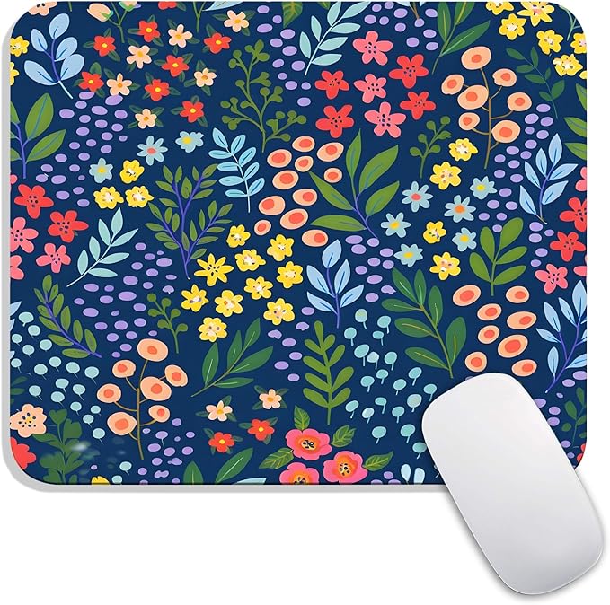 Armanza Square Mouse Pad Flowers, Personalized Premium-Textured Custom Mouse by Armanza