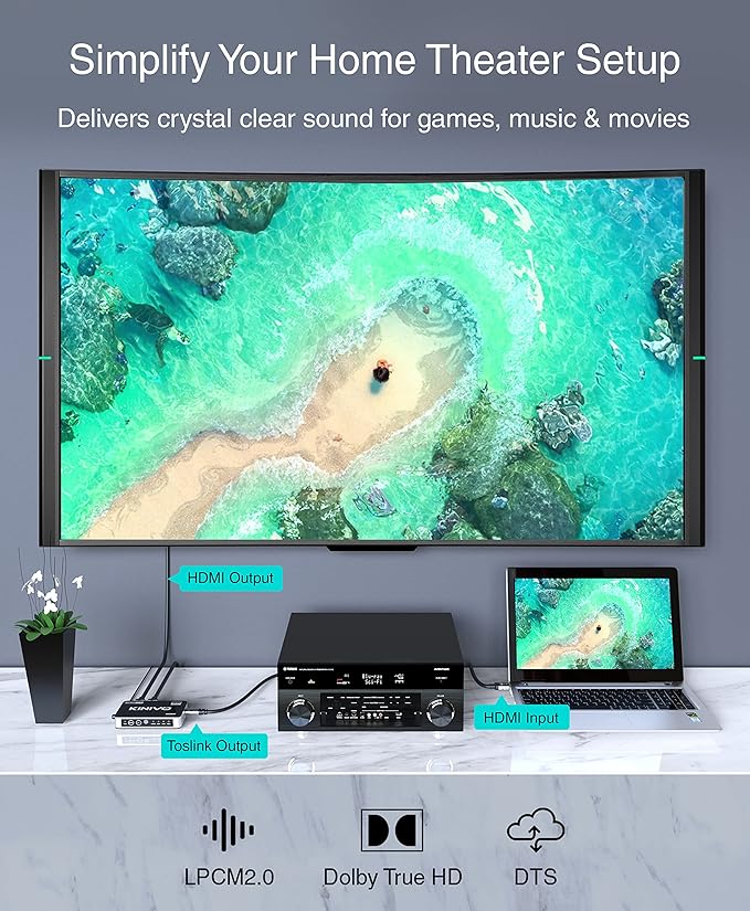 Kinivo HDMI Switch with Audio Extractor 360BNT - Image 4
