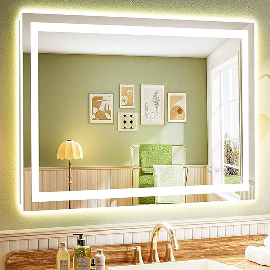 YEELAIT 44x30 Inch LED Bathroom Mirror by YEELAIT