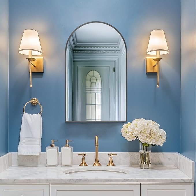 Arched Medicine Cabinet with Mirror, Bathroom Medicine Cabinet Wall Mounted - Image 9