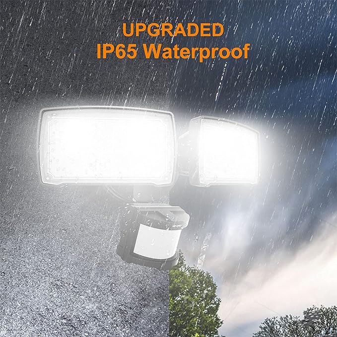 LEPOWER LED Security Lights Motion Sensor Light Outdoor, 30W 3200LM Motion - Image 6