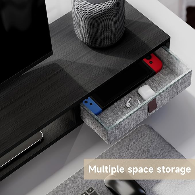 Fenge Dual Monitor Stand with 2 Drawers, 42.5 Inches Large Computer Riser - Image 5