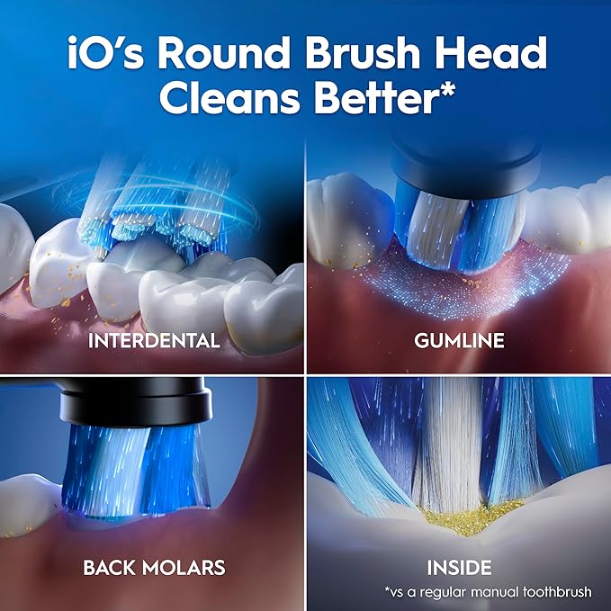 Oral-B iO Simple Clean Rechargeable Electric Powered Toothbrush, Night Black - Image 4