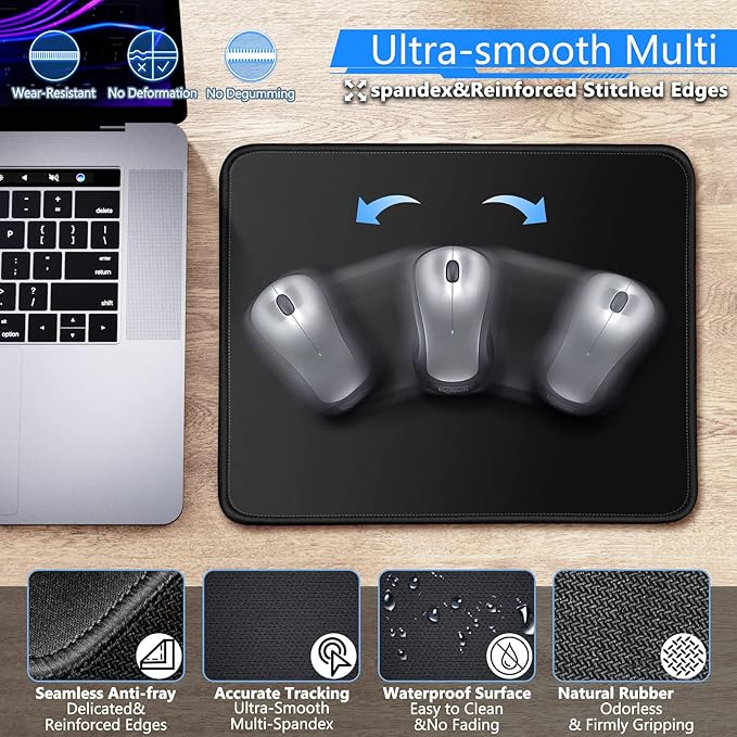 Gimars 3Pcs Memory Foam Keyboard Wrist Rest, Mouse Pad Wrist Support - Image 4