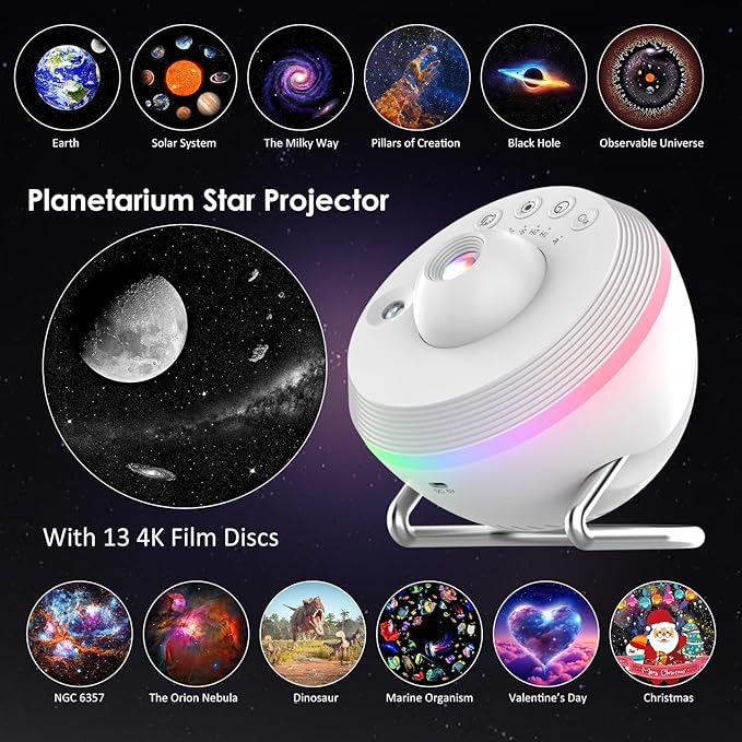 Galaxy Projector for Bedroom, 13 in 1 Planetarium Projector - Image 2