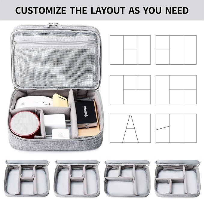 mygreen Electronics Organizer, Electronic Accessories Double Layer Travel Cable - Image 5