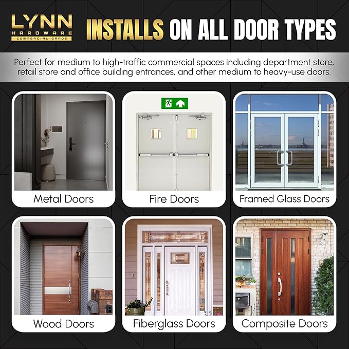 LYNN HARDWARE Medium/Heavy Duty Automatic Door Closer - Image 2