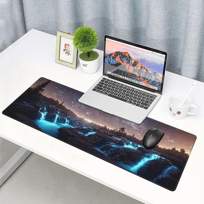 Milky Way with Forests and Waterfalls Extended Big Mouse Pad Large, XL Gaming - Image 6