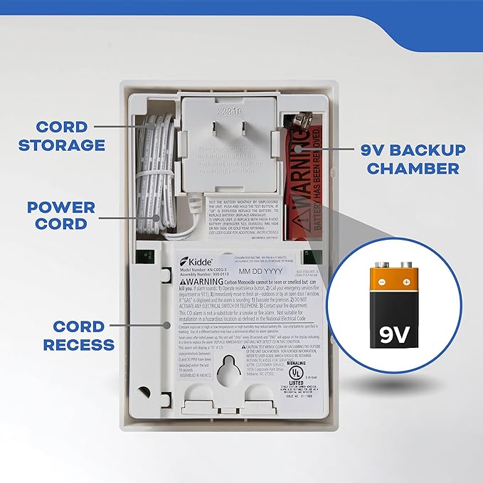 Kidde Carbon Monoxide Detector, & Explosive Gas Alarm, Plug-in Wall - Image 9