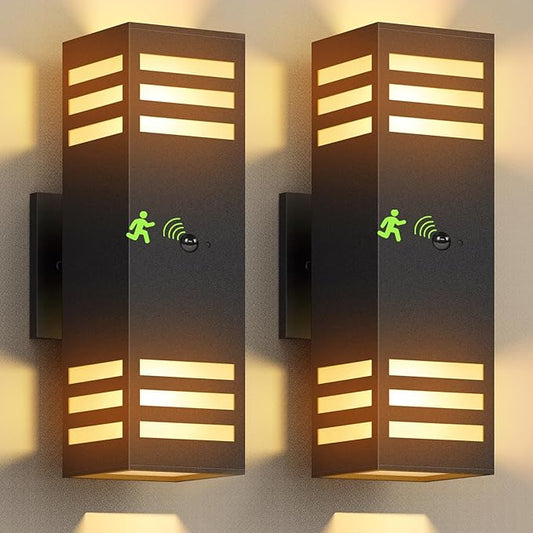 Motion Sensor Outdoor Wall Lights, Dusk to Dawn Exterior Light Fixture by RosykiteBuyNow