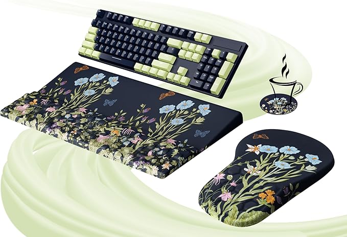 Ospelelf Ergonomic Mouse Pad and Keyboard Stand Wrist Rest Set, Memory Foam by OspelelfOfficeSupplies