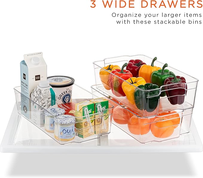 Sorbus Fridge Organizer Bins – Set of 8 Refrigerator Organizers and Storage - Image 4